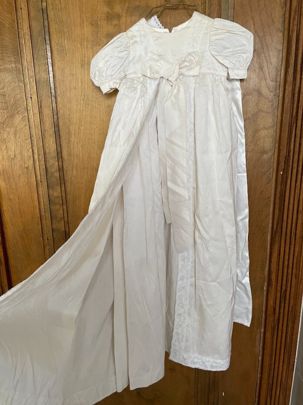 VTG 100% Pure Silk Ivory Christening Baptism Religious Orthodox Gown - Picture 2 of 16